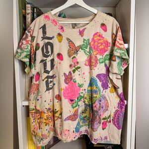 Magnolia Pearl Love Paradise Tee.  Sold Out.  OS. NWT